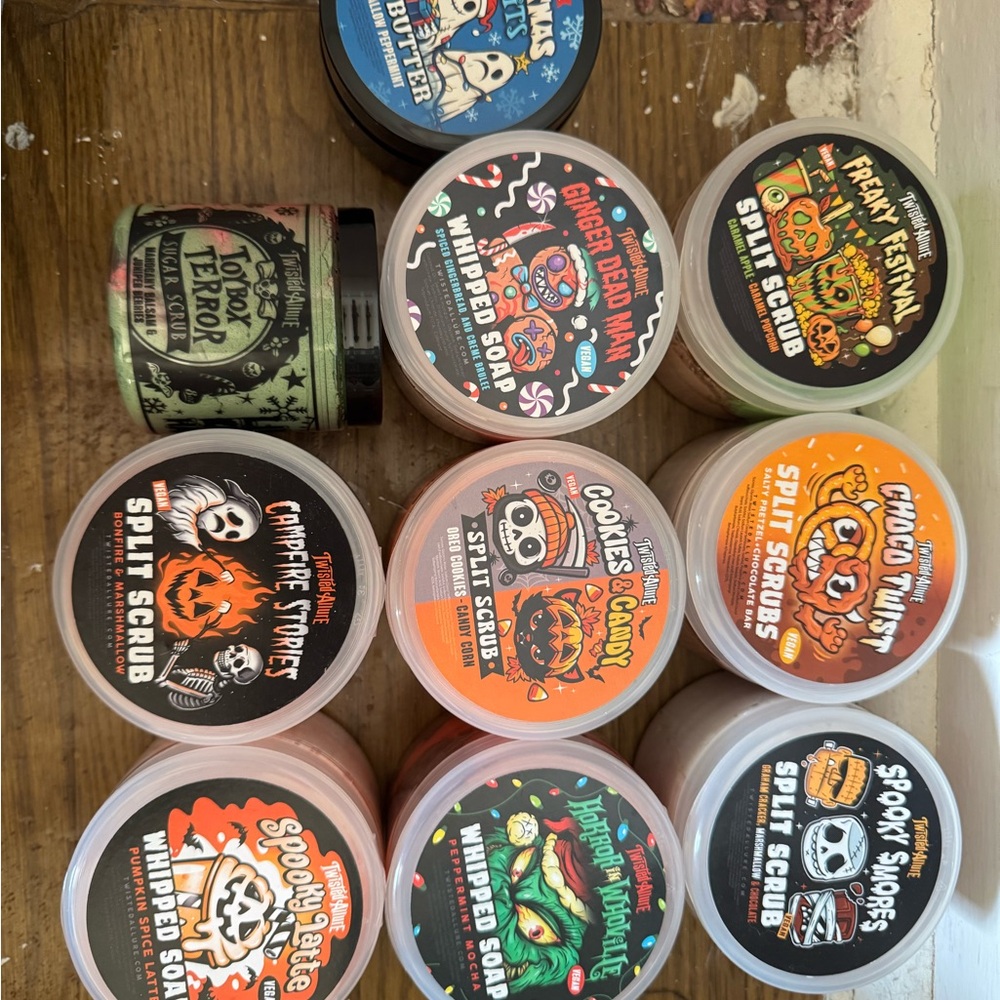 Halloween Themed Whipped Soaps and Scrubs